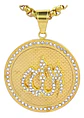 Collar Para Hombre Dije Musulmán Islam Piedras Cz Color Oro - Miniatura 1