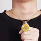 Collar Para Hombre Dije Musulmán Islam Piedras Cz Color Oro - Miniatura 4