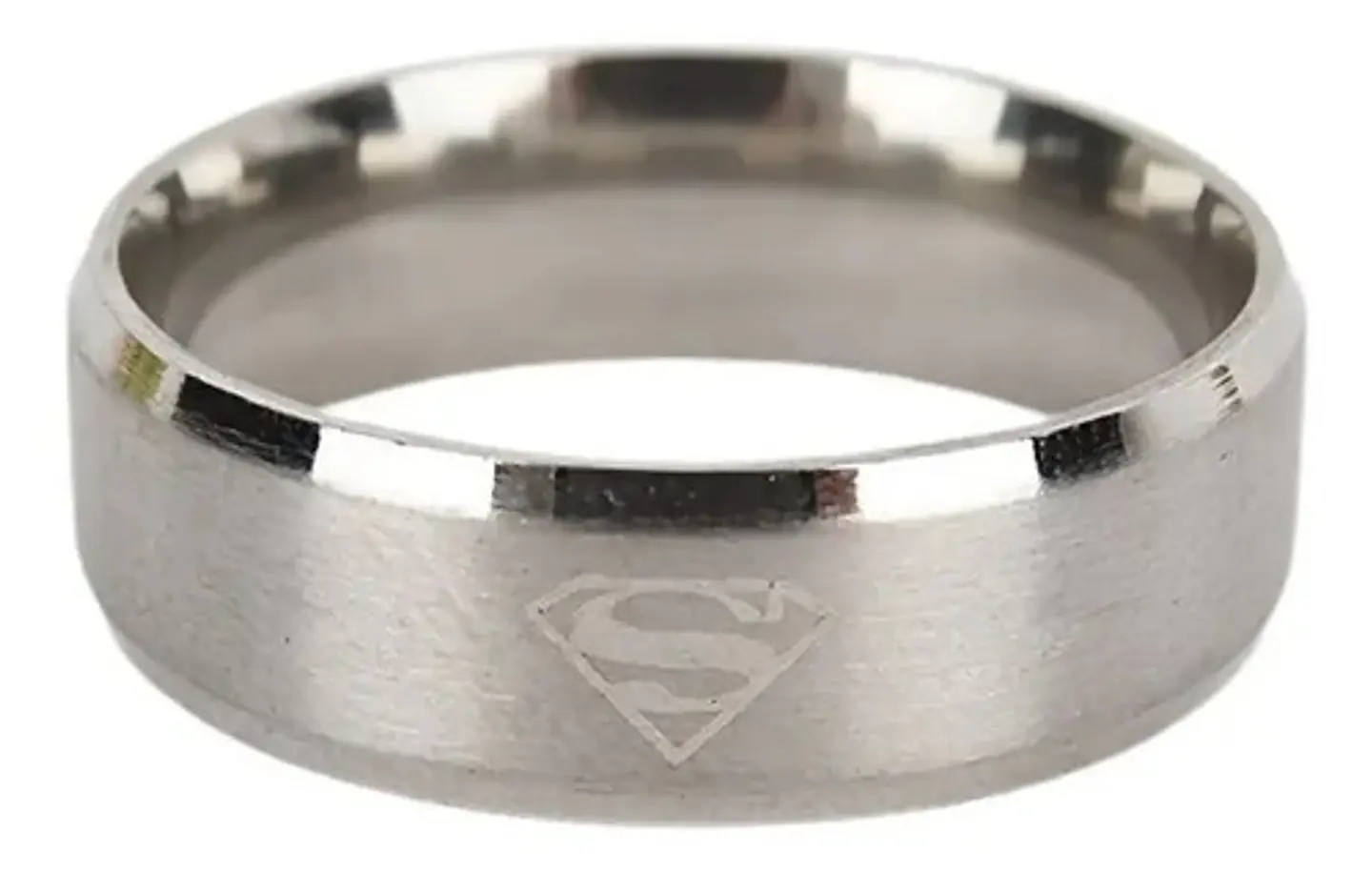Anillo Superman Acero Inoxidable Color Plata Y Oro Hombre   3