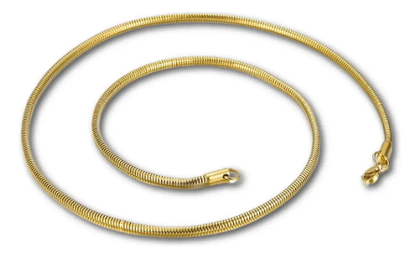 Cadena 55 Cm Serpiente 2,4 Mm Color Oro Acero Hombre Y Mujer 1