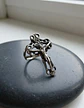 Anillo Color Plata Cruz Jesús Acero Inoxidable Hombre Mujer - Miniatura 3