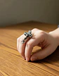 Anillo Color Plata Cruz Jesús Acero Inoxidable Hombre Mujer - Miniatura 5