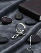Anillo Color Plata Cruz Jesús Acero Inoxidable Hombre Mujer - Miniatura 10