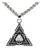 Collar Dije Valknut Vikingo Nórdico Huginn Y Muninn Hombre - Miniatura 1