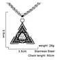 Collar Dije Valknut Vikingo Nórdico Huginn Y Muninn Hombre - Miniatura 3