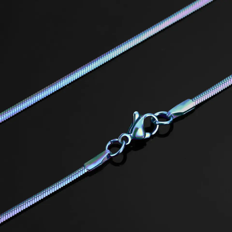 Cadena Serpiente 2 Mm Acero Inoxidable 55 Cm Hombre Y Mujer 3