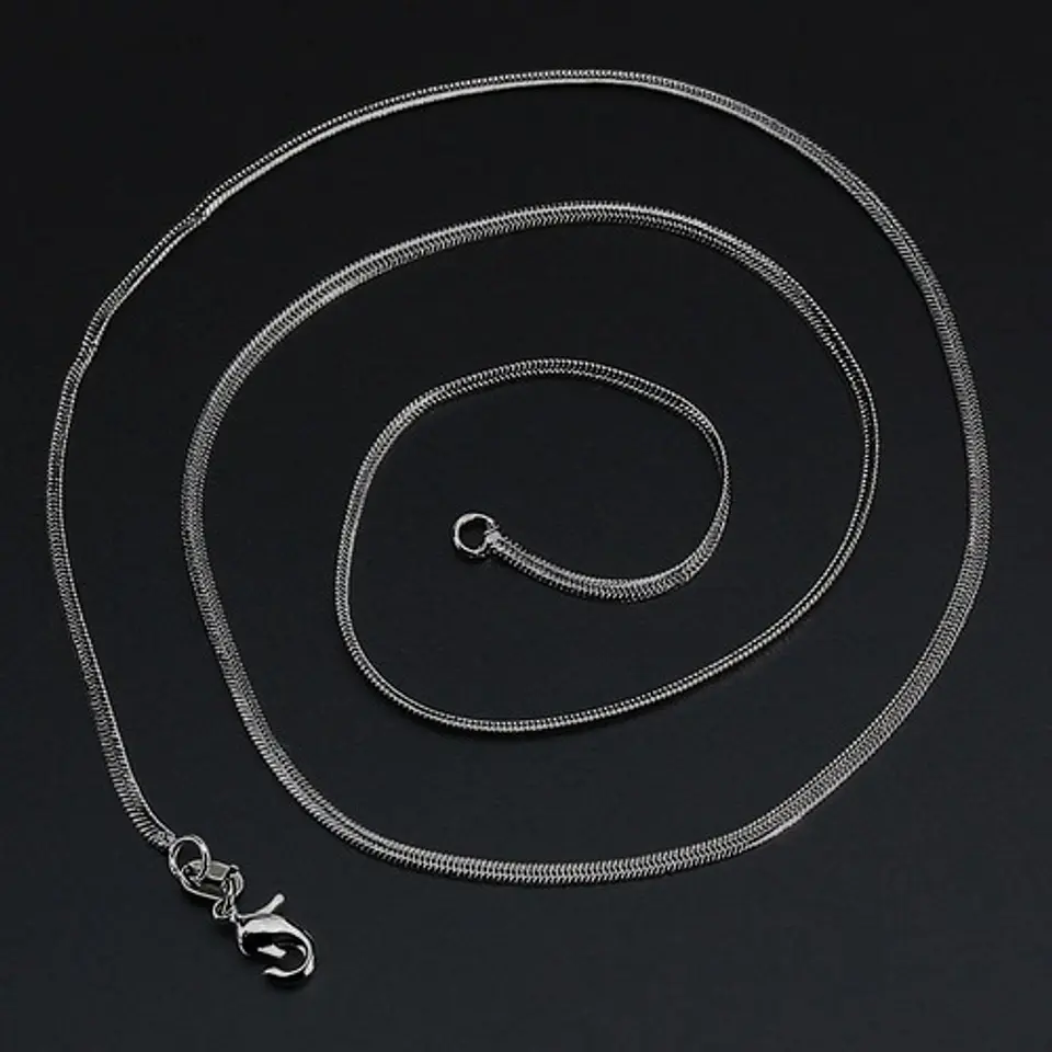 Cadena Serpiente 2 Mm Acero Inoxidable 55 Cm Hombre Y Mujer 23