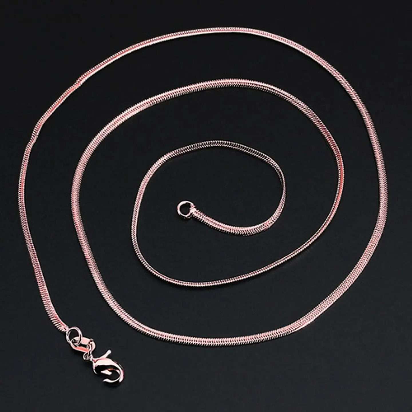 Cadena Serpiente 2 Mm Acero Inoxidable 55 Cm Hombre Y Mujer 38