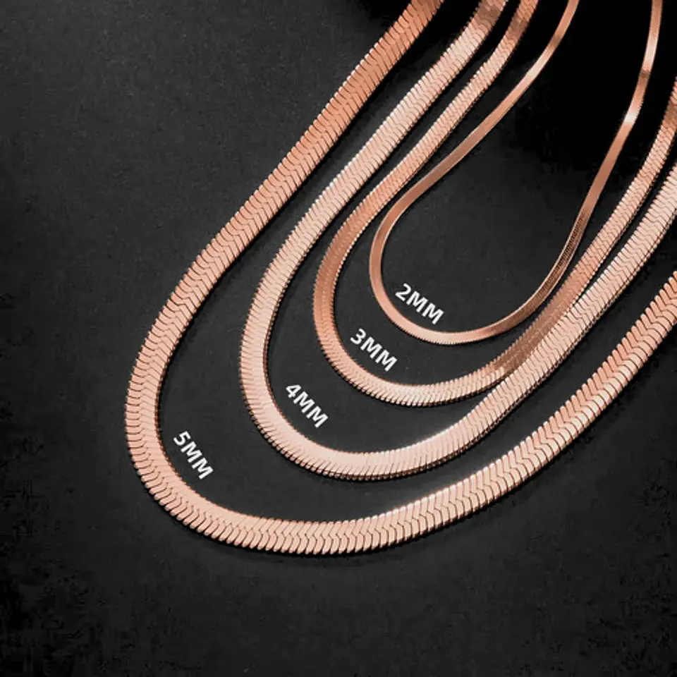 Cadena Serpiente 2 Mm Acero Inoxidable 55 Cm Hombre Y Mujer 40