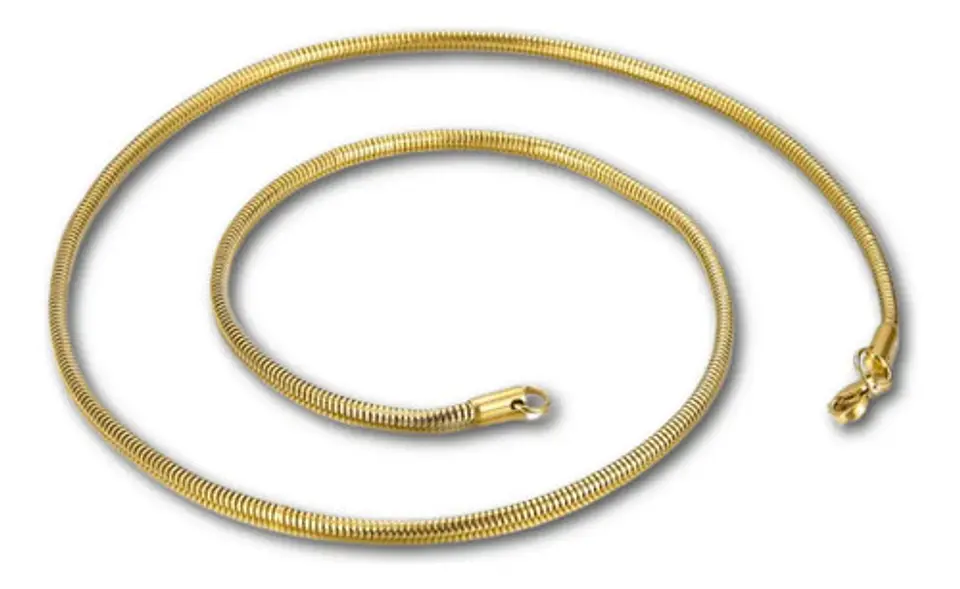 Cadena 50 Cm Serpiente 2,4 Mm Color Oro Acero Hombre Y Mujer 1