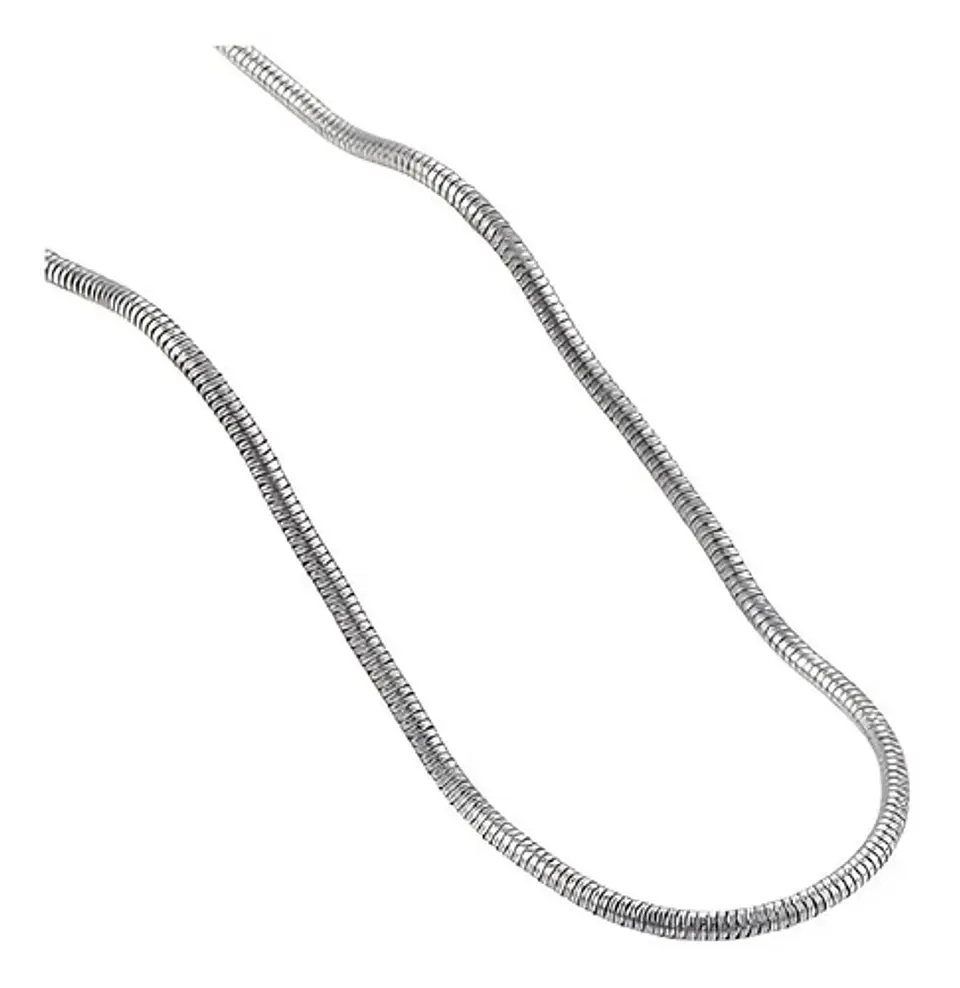 Cadena 50 Cm Serpiente 2,4 Mm Color Oro Acero Hombre Y Mujer 8
