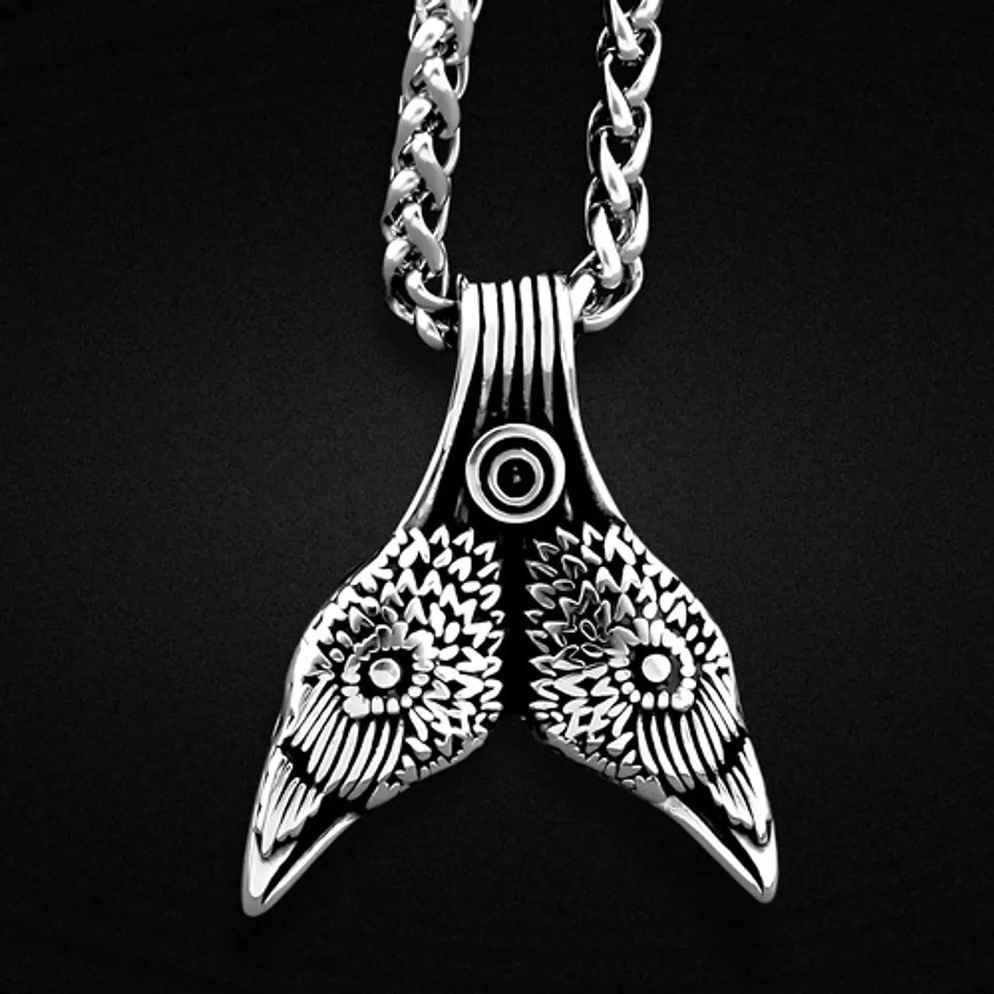 Collar Cuervos Thor Vikingo Nórdico Acero Inoxidable Hombre 3