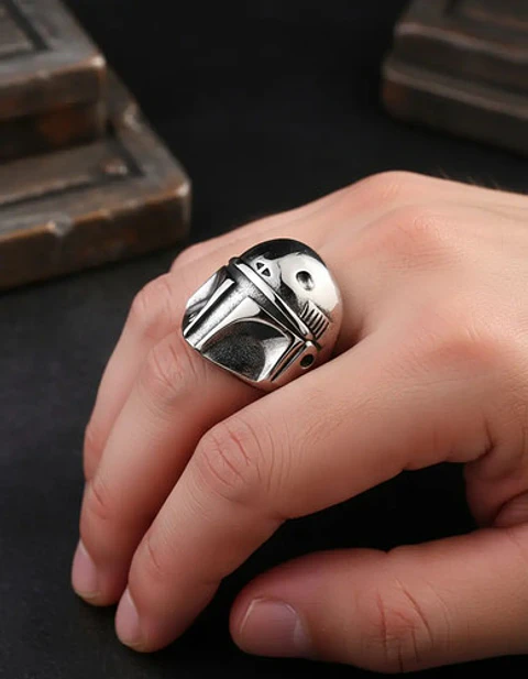 Anillo Clon Storm Acero Inoxidable Color Plata Para Hombre