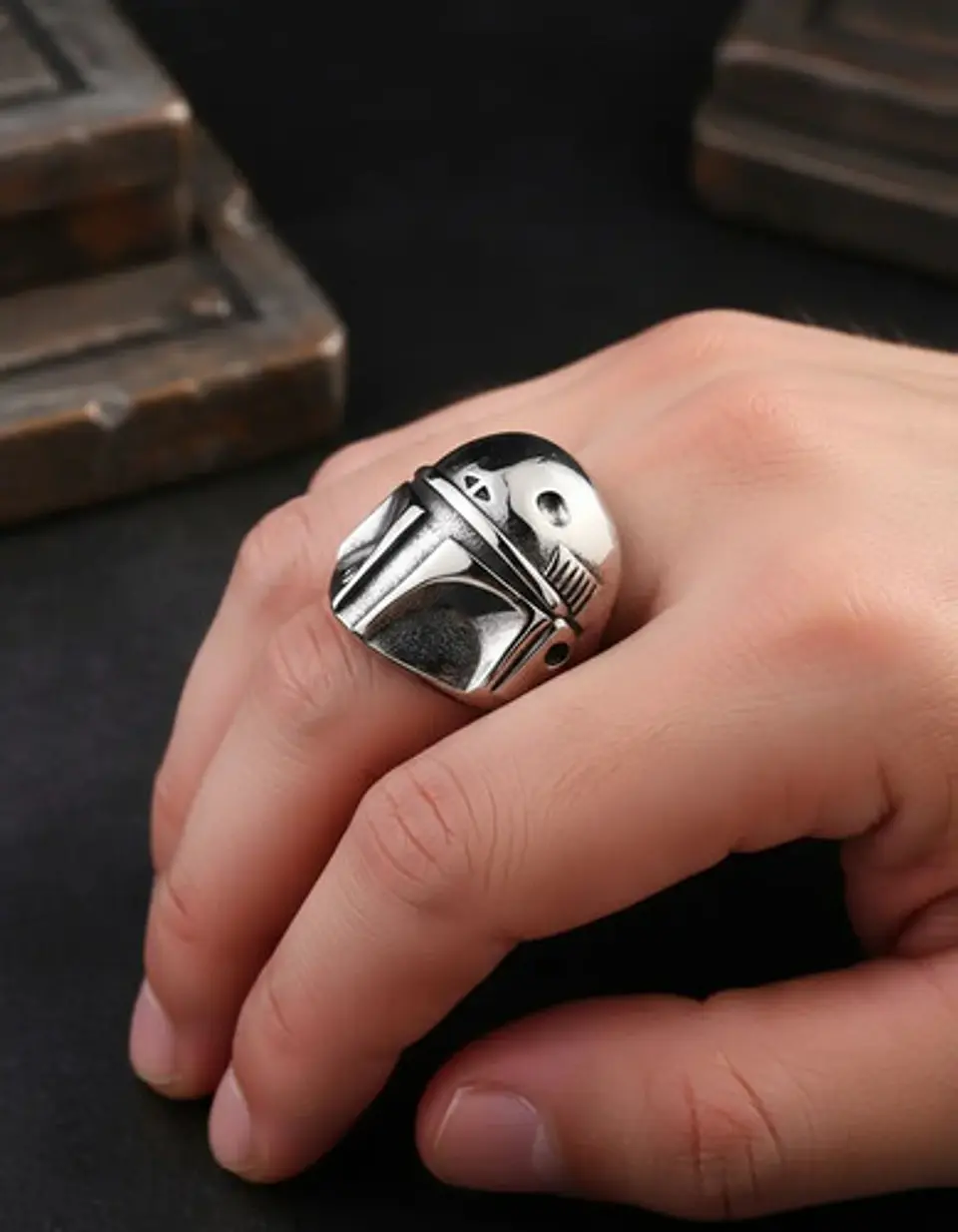 Anillo Clon Storm Acero Inoxidable Color Plata Para Hombre 2
