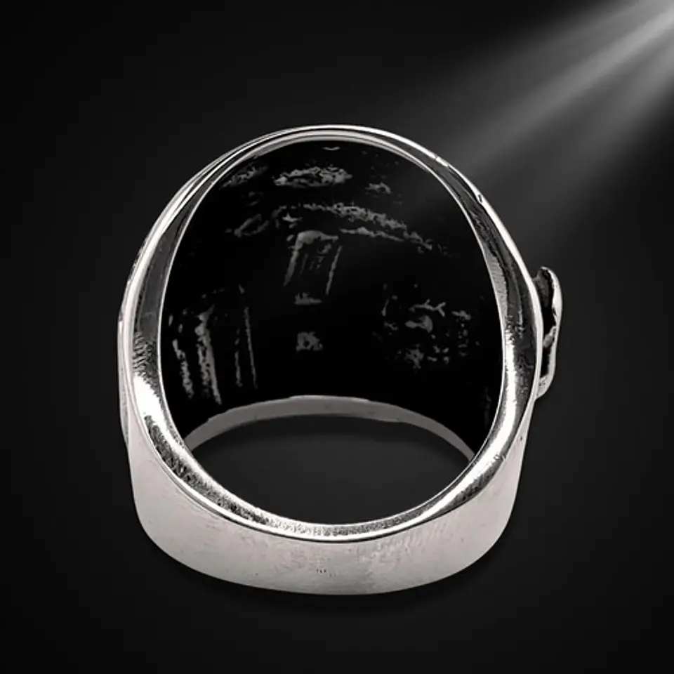 Anillo Clon Storm Acero Inoxidable Color Plata Para Hombre 9