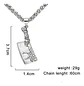 Collar Dije Cuchillo Punk Calavera Cráneo Color Plata Hombre - Miniatura 2
