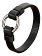 Pulsera Brazalete Manilla Cuero Acero Color Oro Para Hombre - Miniatura 3