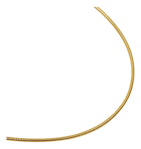 Cadena 50 Cm Serpiente 1,5 Mm Color Oro Acero Hombre Y Mujer