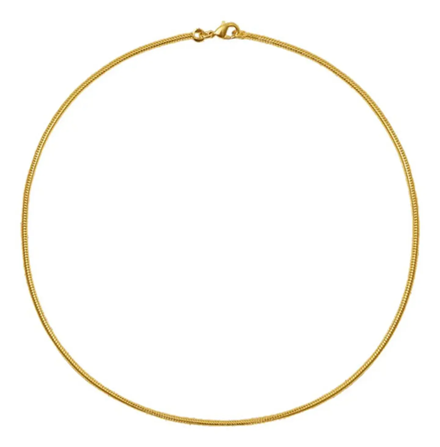 Cadena 50 Cm Serpiente 1,5 Mm Color Oro Acero Hombre Y Mujer 3
