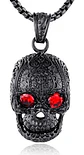 Collar Dije Cráneo Calavera Gótico Acero Color Oro Hombre - Miniatura 6