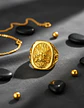 Anillo Cabeza Dragón Color Oro Hip Hop Para Hombre Y Mujer - Miniatura 3