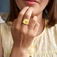 Anillo Cabeza Dragón Color Oro Hip Hop Para Hombre Y Mujer - Miniatura 9