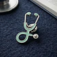 Broche Pin Insignia Médico Estetoscopio Medicin Hombre Mujer - Miniatura 1