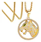 Collar Para Hombre Con Dije Leopardo Piedras Cz Color Oro Dorado - Miniatura 1