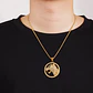 Collar Para Hombre Con Dije Leopardo Piedras Cz Color Oro Dorado - Miniatura 3