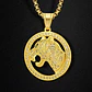 Collar Para Hombre Con Dije Leopardo Piedras Cz Color Oro Dorado - Miniatura 7