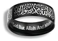 Anillo Árabe Islám Musulmán Allah Shahada Acero Hombre Mujer - Miniatura 2