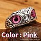 Anillo Argolla Vintage Búho Ojos Color Plata Mujer Hombre - Miniatura 3