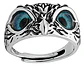 Anillo Argolla Vintage Búho Ojos Color Plata Mujer Hombre - Miniatura 5