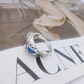 Anillo Argolla Vintage Búho Ojos Color Plata Mujer Hombre - Miniatura 10