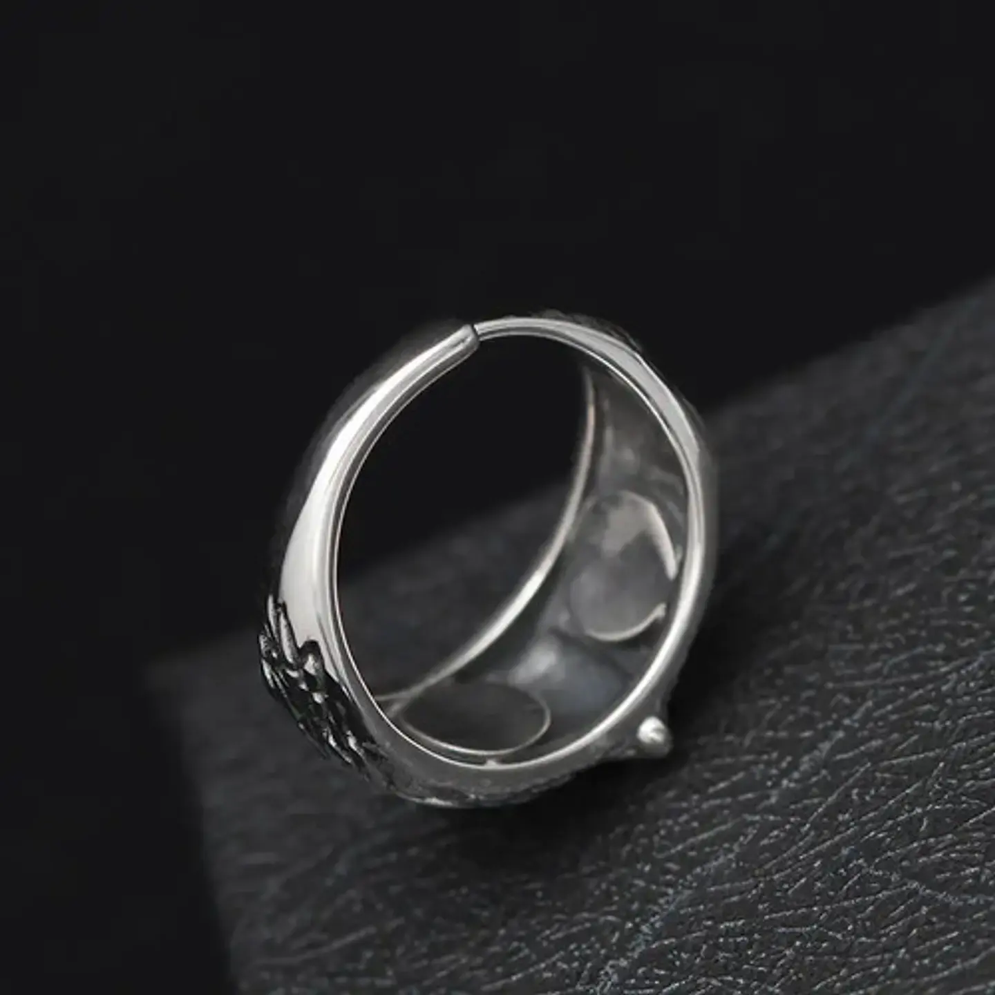 Anillo Argolla Vintage Búho Ojos Color Plata Mujer Hombre 19