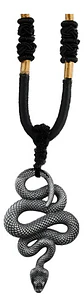 Collar Cadena Dije Serpiente Acero Color Oro/plata Hombre - Miniatura 5