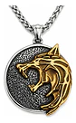 Collar De Acero Para Hombres Dije Geralt Lobo The Witcher  - Miniatura 1