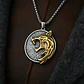 Collar De Acero Para Hombres Dije Geralt Lobo The Witcher  - Miniatura 3