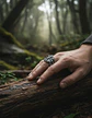 Anillo Runas Vikingo Acero Color Plata Odin Nórdico Hombre - Miniatura 3