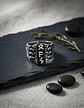 Anillo Runas Vikingo Acero Color Plata Odin Nórdico Hombre - Miniatura 9