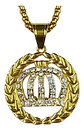 Colla Dije Rey Corona Hip Hop Acero Color Oro Hombre Mujer - Miniatura 1