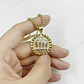 Colla Dije Rey Corona Hip Hop Acero Color Oro Hombre Mujer - Miniatura 2