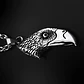 Collar Dije Cabeza Águila Acero Color Plata Hombre Y Mujer Plateado - Miniatura 4