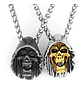 Collar Dije Calavera Cráneo De Acero Color Oro Para Hombre  - Miniatura 12