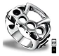Anillo Para Hombre Manopla Punk Biker De Acero Color Plata - Miniatura 1