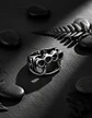 Anillo Para Hombre Manopla Punk Biker De Acero Color Plata - Miniatura 6