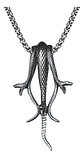 Collar Para Hombre Con Dije Serpientes De Acero Color Plata - Miniatura 1
