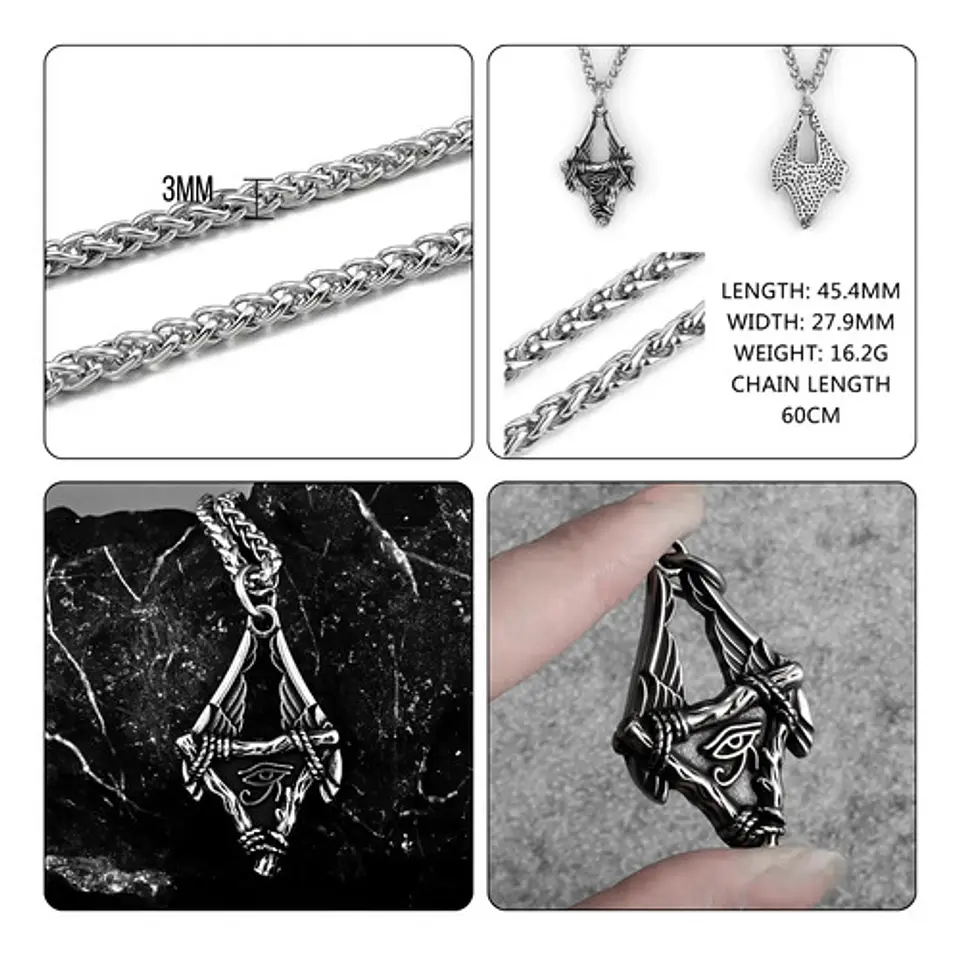 Collar Para Hombre Y Mujer Con Amuleto Ojo De Horus Egipcio 2