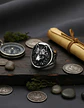 Anillo Acero Color Plata Vikingo Cabeza De Lobo Para Hombre - Miniatura 6