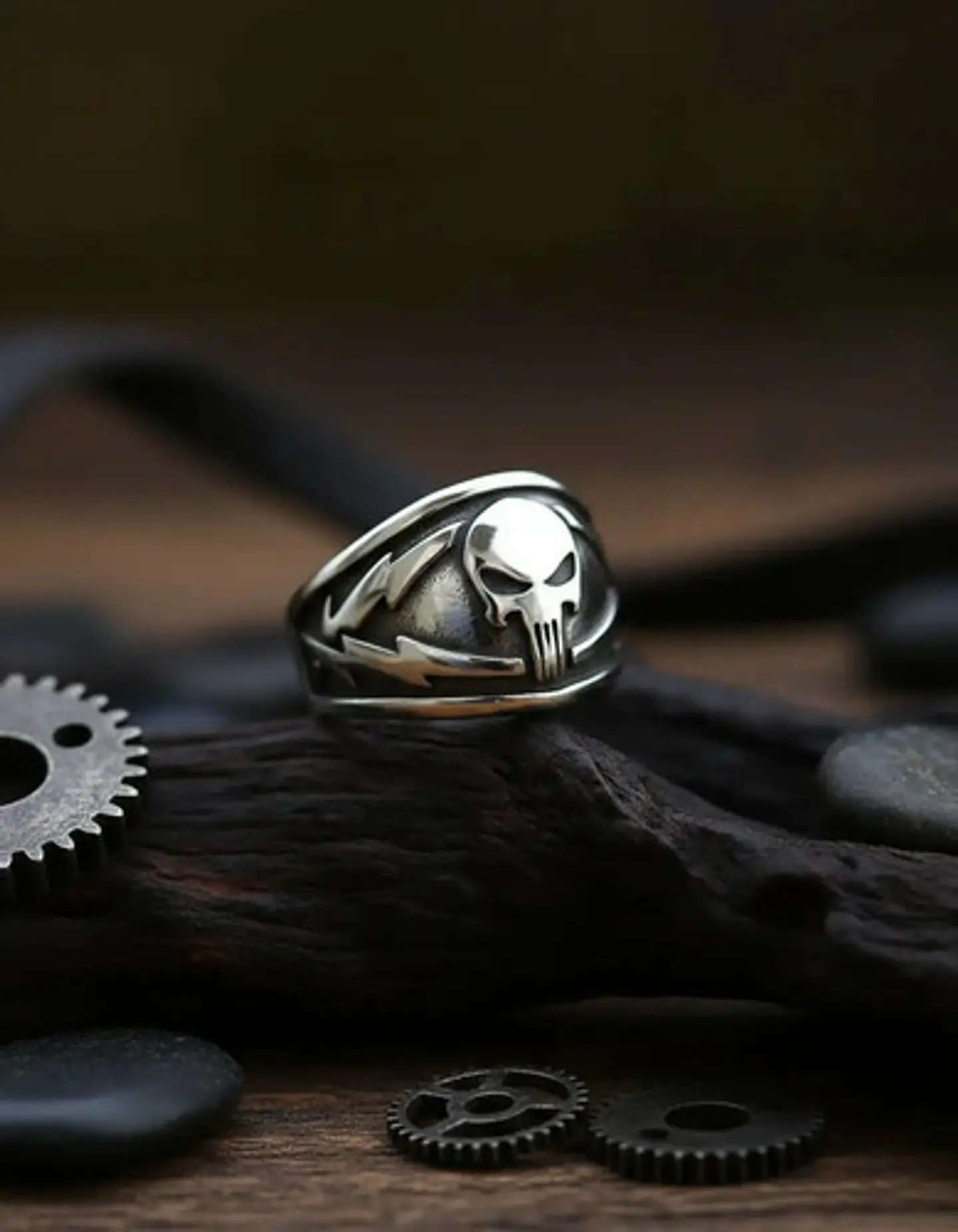 Anillo The Punisher Acero Color Plata Cráneo Calavera Hombre 9